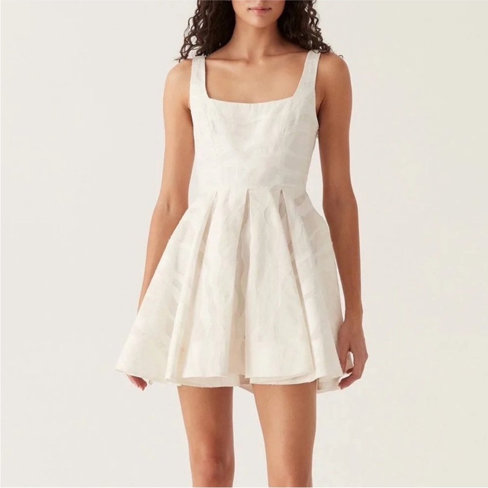 Aje Cream Mini Dress